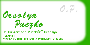 orsolya puczko business card